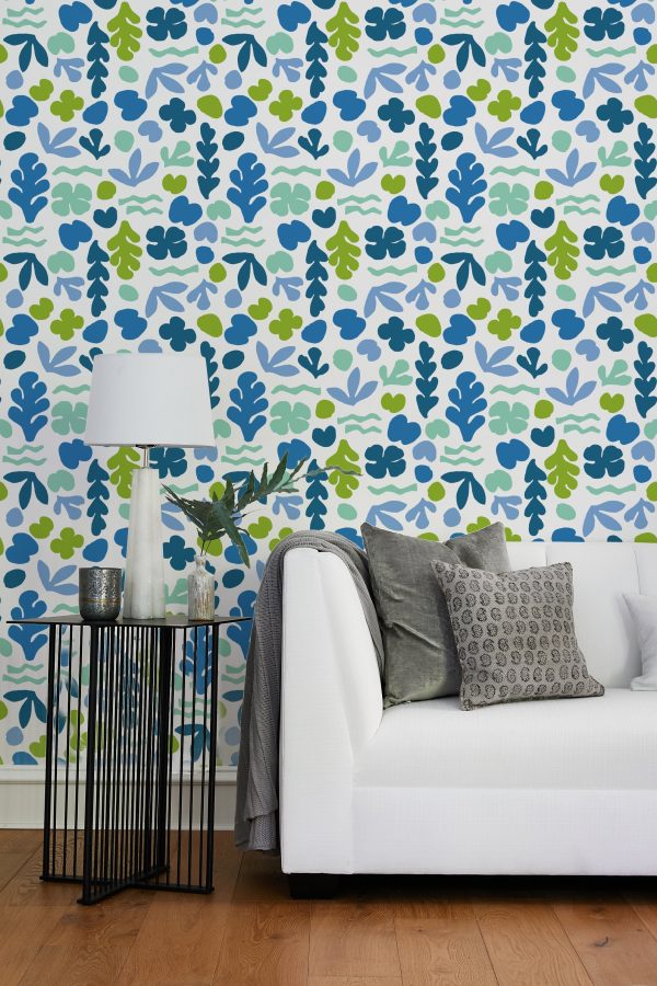 Sea Garden  Wallpaper by Tea Collection - Lapis Lime Online Hot Sale