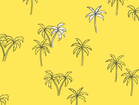 Palms  Wallpaper by Tea Collection - Daffodil Hot on Sale