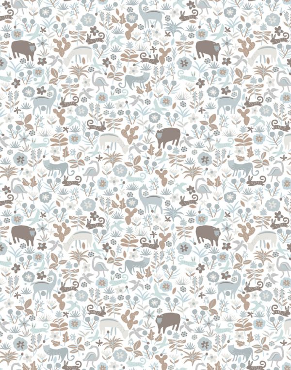 Menagerie  Wallpaper by Tea Collection - Neutral For Sale