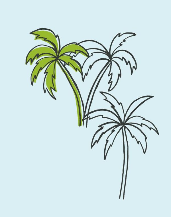 Palms  Wallpaper by Tea Collection - Pale Blue Supply