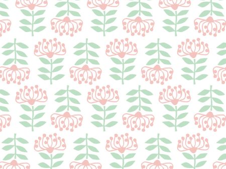 Stylized Papyrus  Wallpaper by Tea Collection - Pink on Sale