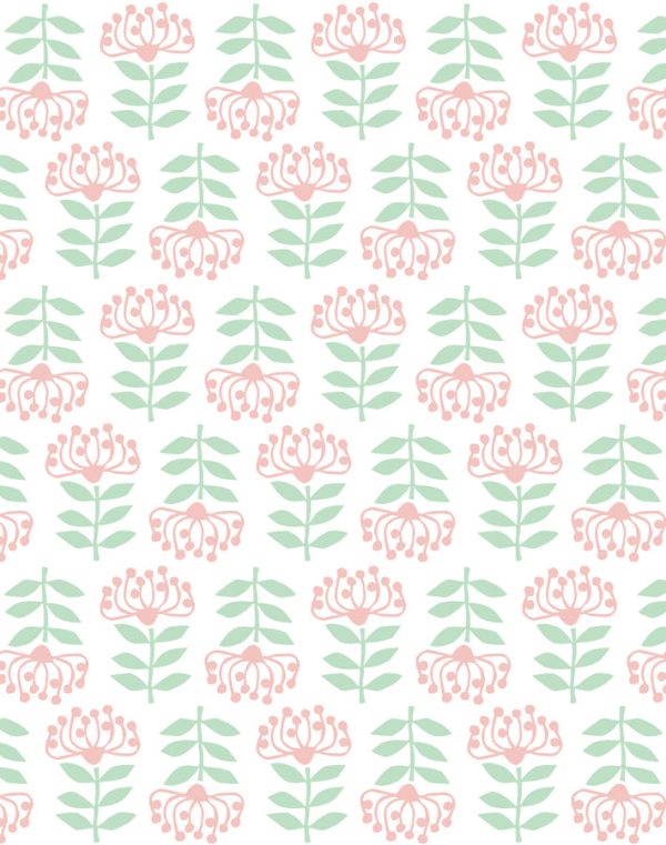 Stylized Papyrus  Wallpaper by Tea Collection - Pink on Sale