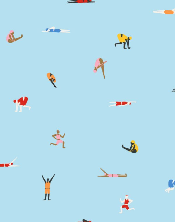 Olympians  Wallpaper by Tea Collection - Baby Blue Supply