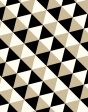 Optic Triangle  Wallpaper by Clare V. - Beige   Black Sale