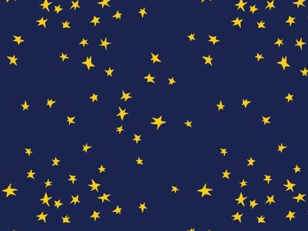 Star  Wallpaper by Clare V. - Gold   Navy Supply