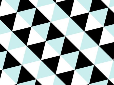 Optic Triangle  Wallpaper by Clare V. - Baby Blue   Black Supply