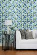 Small Sea Garden  Wallpaper by Tea Collection - Lapis   Lime For Sale