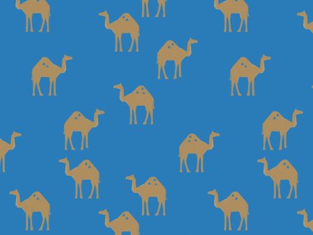 Oasis Camels  Wallpaper by Tea Collection - Azure For Sale