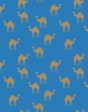 Oasis Camels  Wallpaper by Tea Collection - Azure For Sale