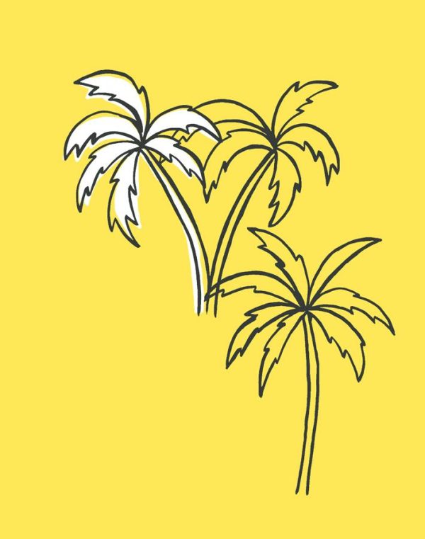 Palms  Wallpaper by Tea Collection - Daffodil Hot on Sale