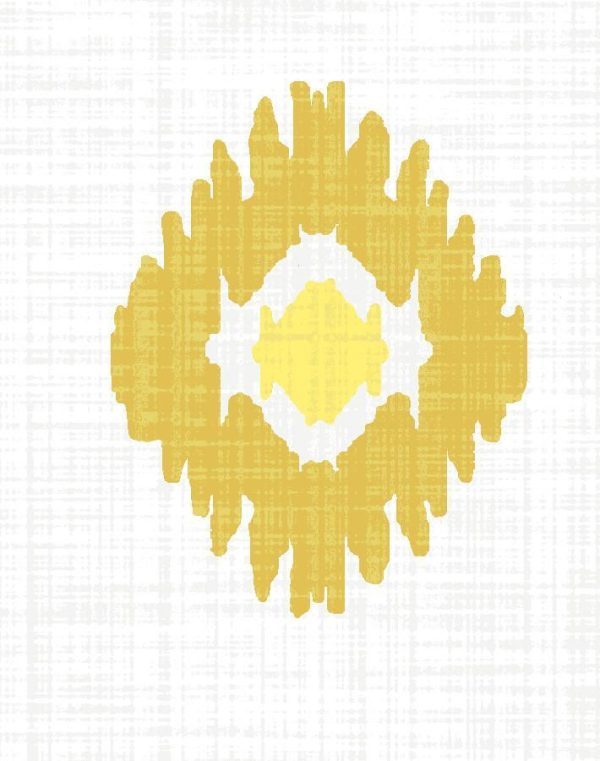 Tangier Medallion  Wallpaper by Wallshoppe - Yellow For Discount