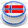 Flag of Norway Scandinavian Cross Edible Cake Topper Image ABPID06158 Sale