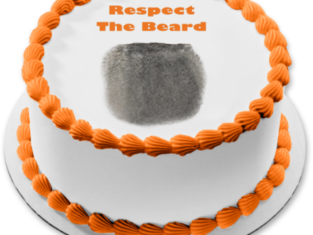 Respect the Beard Brown Beard Edible Cake Topper Image ABPID11248 Hot on Sale