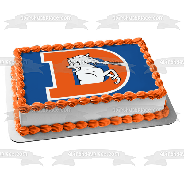 Denver Broncos Throwback Logo NFL Edible Cake Topper Image ABPID11062 For Discount