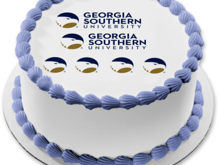 Georgia Southern University Logos NCAA Football Edible Cake Topper Image ABPID11318 Fashion