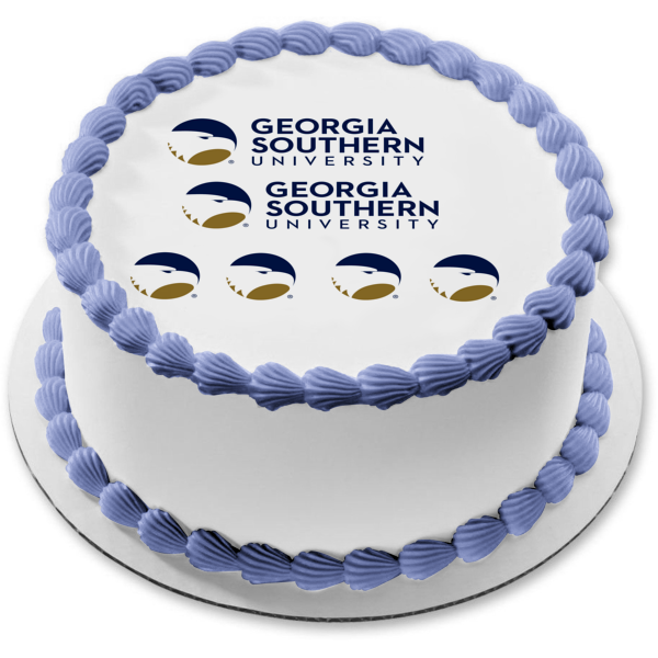 Georgia Southern University Logos NCAA Football Edible Cake Topper Image ABPID11318 Fashion