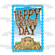 Happy Groundhog Day Groundhog Out of Hole Edible Cake Topper Image ABPID13081 Online Sale