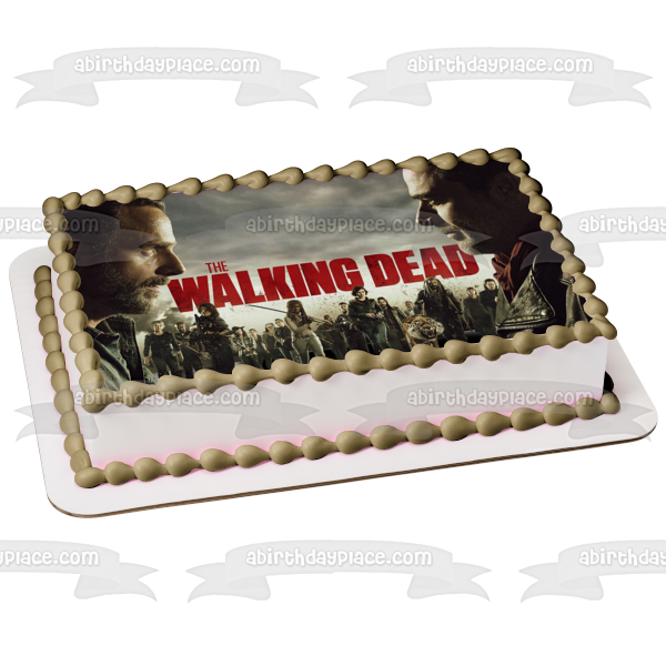 The Walking Dead Season 8 Negan and Rick Grimes Edible Cake Topper Image ABPID06188 For Discount