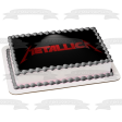 Metallica Red Logo Black Background Edible Cake Topper Image ABPID26875 Supply