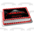 Metallica Red Logo Black Background Edible Cake Topper Image ABPID26875 Supply