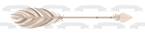 Grey Blush Tribal Arrow Feathers Edible Cake Topper Image ABPID11441 Discount