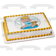 Baby Boy Cartoon Toy Puppy Blue Hearts Edible Cake Topper Image ABPID22104 Online Sale