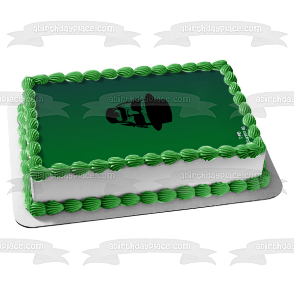 Breaking Bad Heisenberg Poster Green Background Walter White Edible Cake Topper Image ABPID27024 Hot on Sale