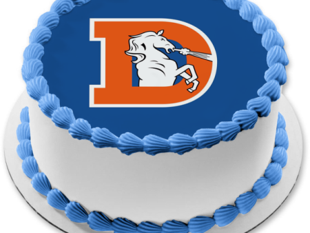 Denver Broncos Throwback Logo NFL Edible Cake Topper Image ABPID11062 For Discount