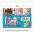 Doc McStuffins Happy Birthday Lambie Stuffy and Hallie Edible Cake Topper Image ABPID08063 Online Hot Sale