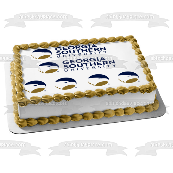 Georgia Southern University Logos NCAA Football Edible Cake Topper Image ABPID11318 Fashion