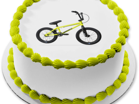 Sunday Bike Yellow Edible Cake Topper Image ABPID09694 Discount