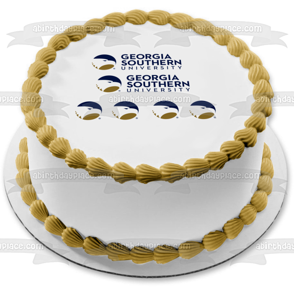 Georgia Southern University Logos NCAA Football Edible Cake Topper Image ABPID11318 Fashion