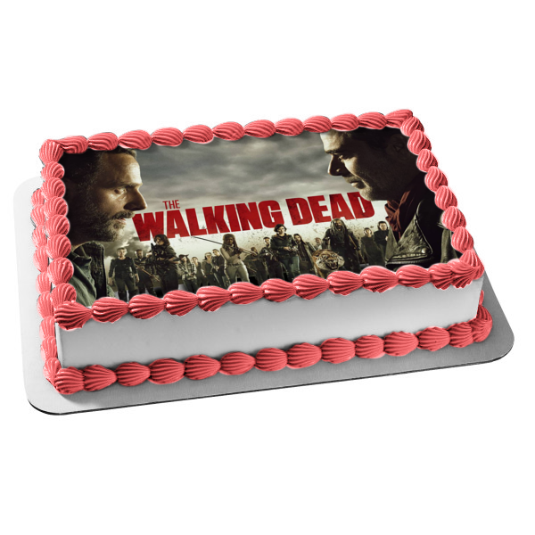 The Walking Dead Season 8 Negan and Rick Grimes Edible Cake Topper Image ABPID06188 For Discount