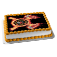 Fire Department Maltese Cross Flames Logo Edible Cake Topper Image ABPID11557 Cheap