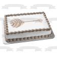 Grey Blush Tribal Arrow Feathers Edible Cake Topper Image ABPID11441 Discount