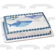 Family of Sharks Cartoon Mama Papa and Baby Edible Cake Topper Image ABPID07981 Online Hot Sale