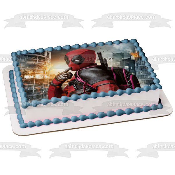 Deadpool 2 X-Men Wade Wilson Edible Cake Topper Image ABPID01608 Cheap