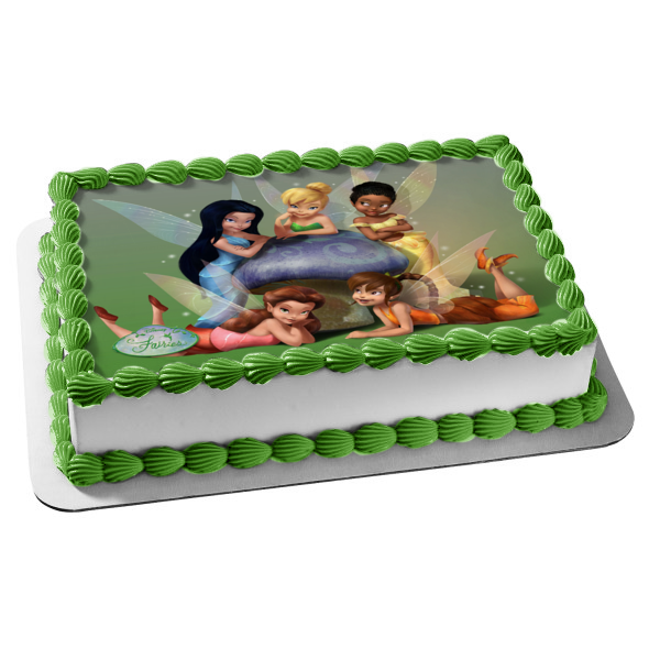 Fairies Tinker Bell and Friends Edible Cake Topper Image ABPID04322 Sale