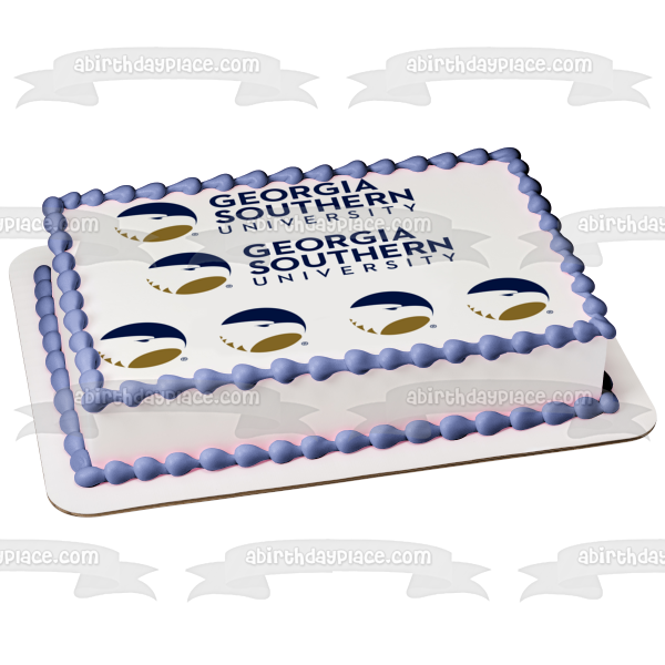 Georgia Southern University Logos NCAA Football Edible Cake Topper Image ABPID11318 Fashion