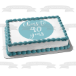 Happy 40th Birthday Cheers to 40 Years Edible Cake Topper Image ABPID22074 For Cheap