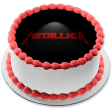 Metallica Red Logo Black Background Edible Cake Topper Image ABPID26875 Supply