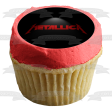 Metallica Red Logo Black Background Edible Cake Topper Image ABPID26875 Supply