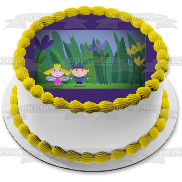 Ben and Holly s Little Kingdom Flowers Edible Cake Topper Image ABPID11972 Online now