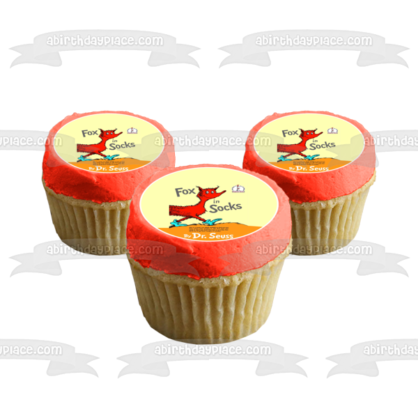 Dr. Seuss Fox In Socks Book Cover Edible Cake Topper Image ABPID11891 Online now