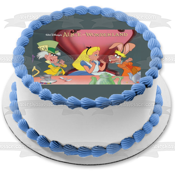 Walt Disney Alice In Wonderland Alice Mad Hatter Edible Cake Topper Image ABPID09279 Supply