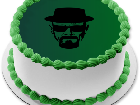 Breaking Bad Heisenberg Poster Green Background Walter White Edible Cake Topper Image ABPID27024 Hot on Sale