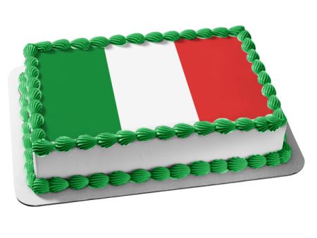 Flag of Italy Red White Green IL Tricolore Edible Cake Topper Image ABPID13187 For Cheap