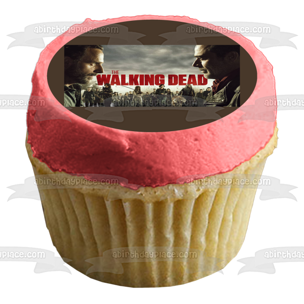 The Walking Dead Season 8 Negan and Rick Grimes Edible Cake Topper Image ABPID06188 For Discount