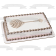 Grey Blush Tribal Arrow Feathers Edible Cake Topper Image ABPID11441 Discount