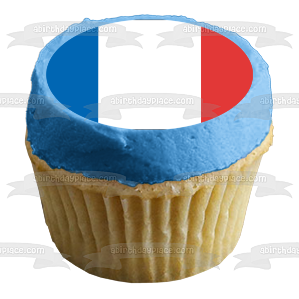 Flag of France Blue White Red French Tricolour Edible Cake Topper Image ABPID13217 Online Hot Sale